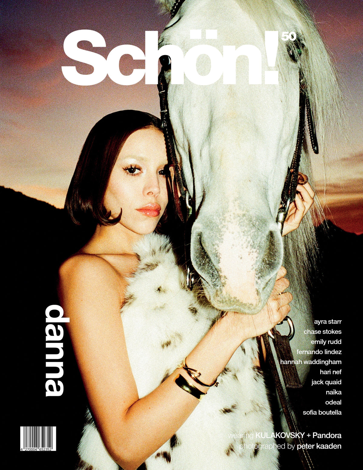 Danna on the cover of Schön! Magazine Issue 50, makeup by Leticia Llesmin
